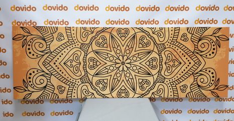 OBRAZ MANDALA SE STARODÁVNÝM NÁDECHEM - OBRAZY FENG SHUI - OBRAZY