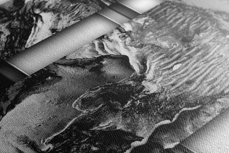 OBRAZ LUXUSNÍ ABSTRAKCE V ČERNOBÍLÉM PROVEDENÍ - ČERNOBÍLÉ OBRAZY - OBRAZY