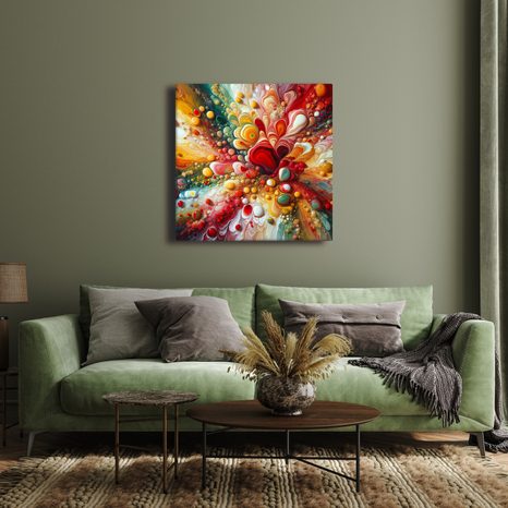 WANDBILD PULSIERENDE ENERGIE UND FARBEN - WANDBILDER ABSTRAKTE FORMEN - BILDER