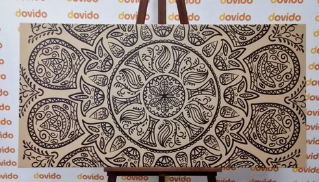 WANDBILD MANDALA MIT ABSTRAKTEN NATURMOTIVEN - BILDER - 🔥 TOTALAUSVERKAUF 🔥