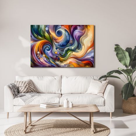 WANDBILD MOSAIKE DER STILLE UND BEWEGUNG - WANDBILDER ABSTRAKTE FORMEN - BILDER