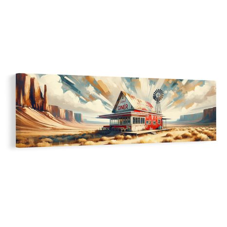 OBRAZ U PRAŠNÉ CESTY - VINTAGE A RETRO OBRAZY - OBRAZY