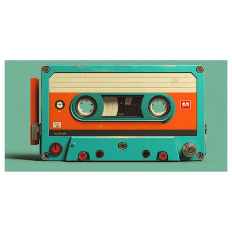 OBRAZ VINTAGE MAGNETOFONOVÁ KAZETA - OBRAZY - TOTÁLNÍ VÝPRODEJ 🔥