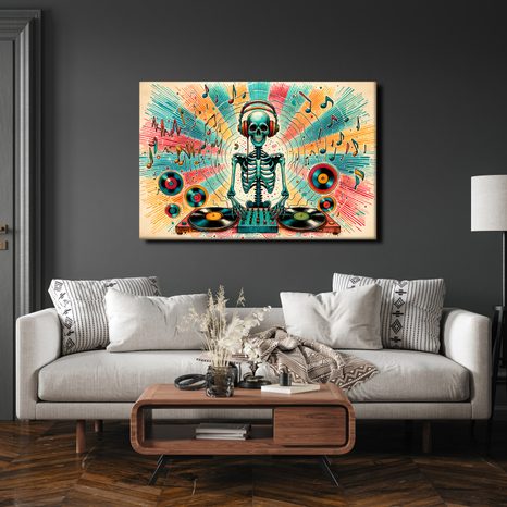 OBRAZ DISCO KOSTLIVEC S DESKAMI - OBRAZY DO STUDENTSKÉHO POKOJE - OBRAZY