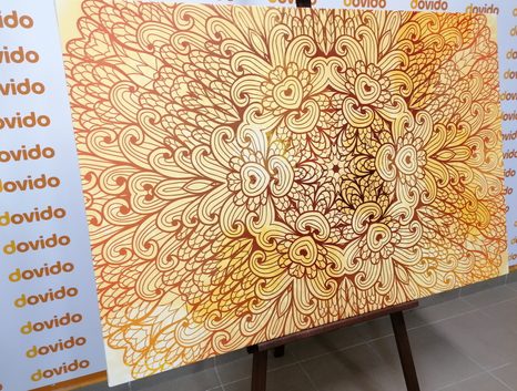 SLIKA ZLATA ETNIČNA MANDALA - SLIKE FENG SHUI - SLIKE