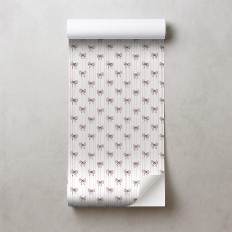 SAMOLEPÍCÍ TAPETA RŮŽOVÉ MAŠLE NA BÍLÉM POZADÍ - VZOROVANÉ TAPETY - TAPETY