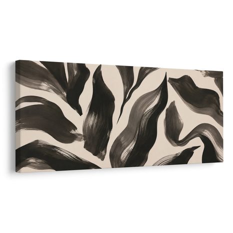 TABLEAU SUR TOILE – COURBES FLUIDES MONOCHROMES - IMAGES FORMES ABSTRAITES - TABLEAUX