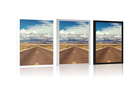 PLAKÁT CESTA V POUŠTI - PŘÍRODA - PLAKÁTY