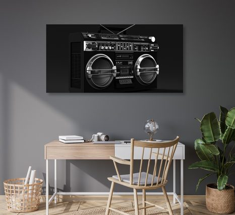 ΕΙΚΌΝΑ ΡΑΔΙΌΦΩΝΟ ΝΤΊΣΚΟ ΑΠΌ ΤΗ ΔΕΚΑΕΤΊΑ ΤΟΥ '90 ΣΕ ΑΣΠΡΌΜΑΥΡΟ - ΠΊΝΑΚΕΣ ΑΣΠΡΌΜΑΥΡΕΣ - ΠΊΝΑΚΕΣ