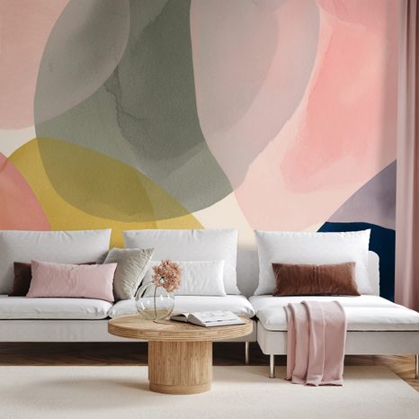 TAPET FORME ABSTRACTE DE ACUARELĂ - TAPET ABSTRACT - TAPETURI