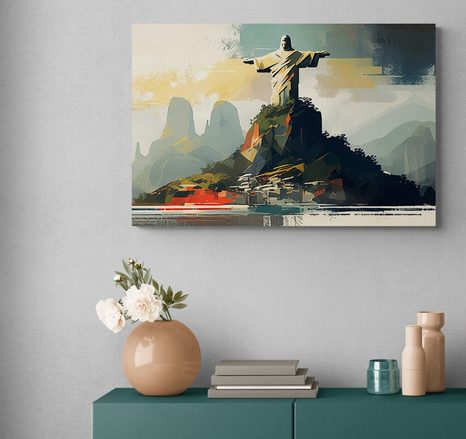 OBRAZ SOCHA JEŽÍŠE V RIO DE JANEIRO - OBRAZY HORY - OBRAZY
