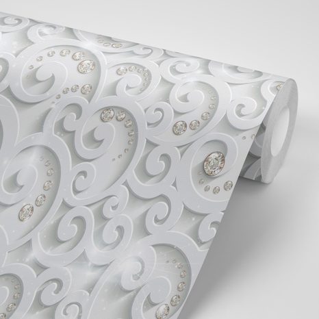 TAPETA ABSTRAKTNÝ LESK SO SIVÝM NÁDYCHOM (2) - WALLPAPERS - 🔥 TOTAL SALE 🔥