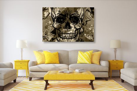 KÉP KOPONYA SZÉPIA KIVITELBEN - FEKETE-FEHÉR KÉPEK - KÉPEK