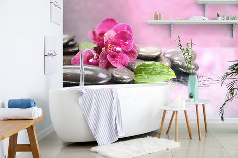 FOTOTAPETE ORCHIDEE MIT HAUCH VON ENTSPANNUNG - TAPETEN MIT FENG SHUI-MOTIVEN - TAPETEN