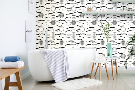 TAPETA ČERNOBÍLÉ ZAJÍMAVÉ VZORY - ČERNOBÍLÉ TAPETY - TAPETY