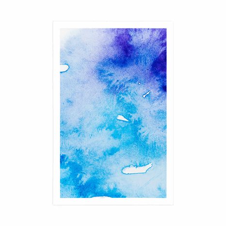 PLAKAT PLAVO-LJUBIČASTA APSTRAKTNA UMJETNOST - APSTRAKTNI I S UZORKOM - PLAKATI