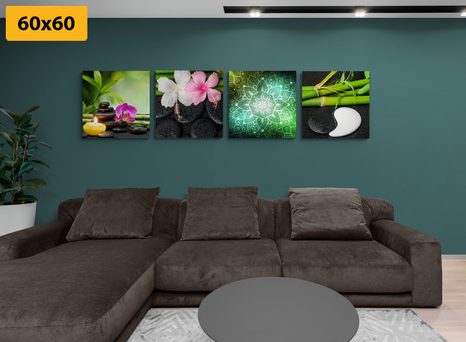 SET OBRAZŮ S NÁDECHEM KLIDU - SESTAVY OBRAZŮ - OBRAZY