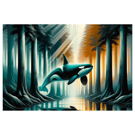 WANDBILD SCHWERTWAL-TRAUM - WANDBILDER UNTERWASSERWELT - BILDER