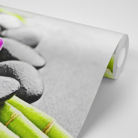 SAMOLEPÍCÍ FOTOTAPETA ZÁTIŠÍ S FIALOVOU ORCHIDEJÍ - SAMOLEPÍCÍ TAPETY - TAPETY