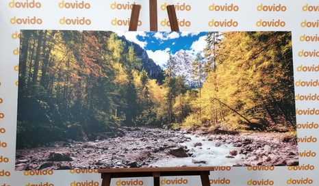 WANDBILD MALERISCHE BERGLANDSCHAFT - BILDER VON NATUR UND LANDSCHAFT - BILDER