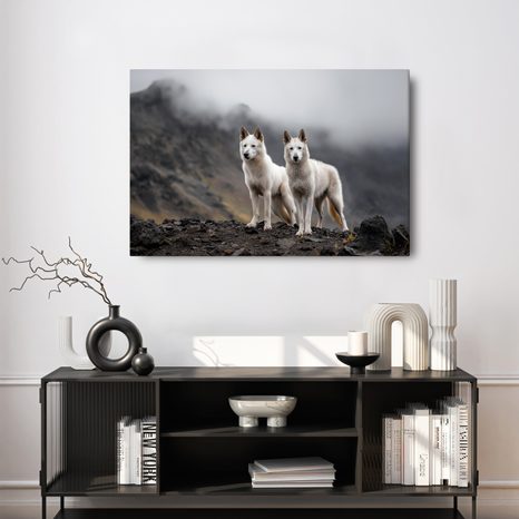 OBRAZ VLCI V MLHAVÝCH HORÁCH - OBRAZY PSI - OBRAZY