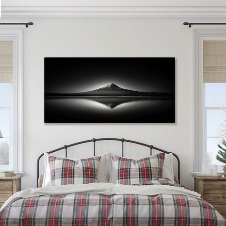 WANDBILD MAJESTÄT DER SCHWARZWEISSLANDSCHAFT - BILDER VON BERGEN - BILDER