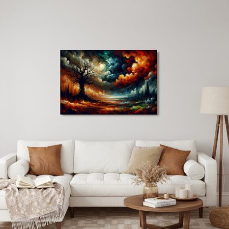 OBRAZ DRAMATICKÉ NEBE A STROM ŽIVOTA - OBRAZY STROMY ŽIVOTA - OBRAZY