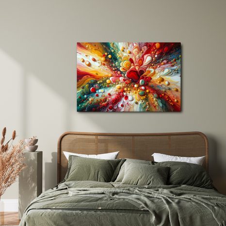 OBRAZ EXPLOZIVNÍ BAREVNÝ CHAOS - ABSTRAKTNÍ OBRAZY - OBRAZY