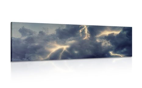 CANVAS PRINT OF LIGHTNING - PICTURES OF NATURE AND LANDSCAPE - PICTURES