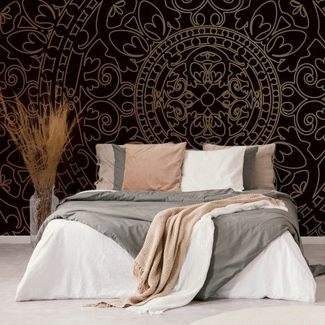 WALLPAPER ORIENTAL GOLD ORNAMENT - WALLPAPERS FENG SHUI - WALLPAPERS