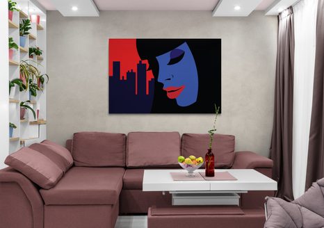 OBRAZ NÁDHERNÁ CIZINKA VE MĚSTĚ - POP ART OBRAZY - OBRAZY