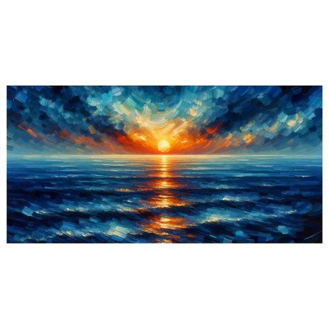 OBRAZ SLUNEČNÍ PAPRSKY NA MOŘI - OBRAZY VÝCHOD A ZÁPAD SLUNCE - OBRAZY