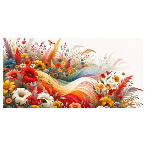 WANDBILD BLUMENWELLE - BILDER BLUMEN - BILDER