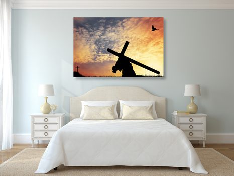 OBRAZ KŘÍŽ NA RAMENOU - OBRAZY ANDĚLŮ - OBRAZY