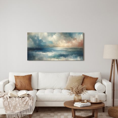 SLIKA POMIRJUJOČA MORSKA GLADINA - ABSTRAKTNE SLIKE - SLIKE