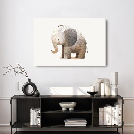 QUADRO SU TELA – ELEFANTE CARINO PER BAMBINI - QUADRI PER BAMBINI ANIMALI - STAMPE E QUADRI