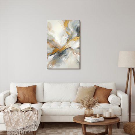 OBRAZ ABSTRAKTNÍ ZLATÉ LINIE - OBRAZY ABSTRAKTNÍ TVARY - OBRAZY