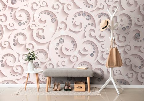 SELF ADHESIVE WALLPAPER ABSTRACT SHINE WITH A PINK TOUCH - SELF-ADHESIVE WALLPAPERS - WALLPAPERS