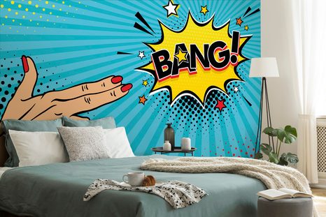 SELBSTKLEBENDE TAPETE MIT POP-ART-MOTIV - BANG! - SELBSTKLEBENDE TAPETEN - TAPETEN