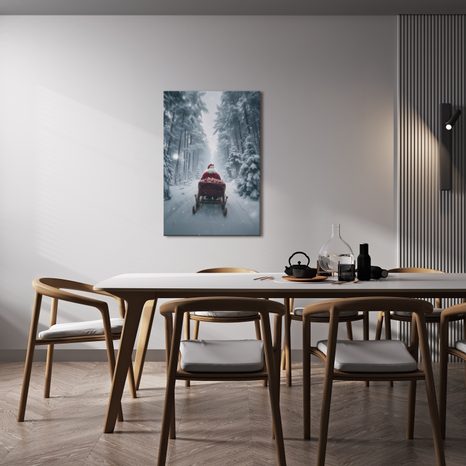 VÁNOČNÍ OBRAZ POHÁDNOVÝ SANTA V LESE - VÁNOČNÍ A ZIMNÍ OBRAZY - PICTURES