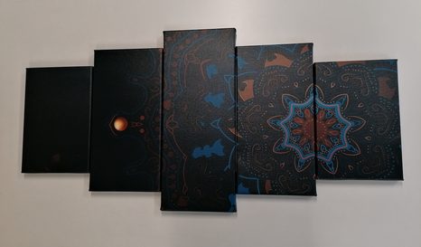 5 RÉSZES KÉP VONZÓ MANDALA - FENG SHUI KÉPEK - KÉPEK