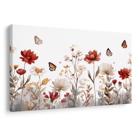 OBRAZ KVĚTINOVÁ HARMONIE S MOTÝLY - OBRAZY MOTÝLI - OBRAZY