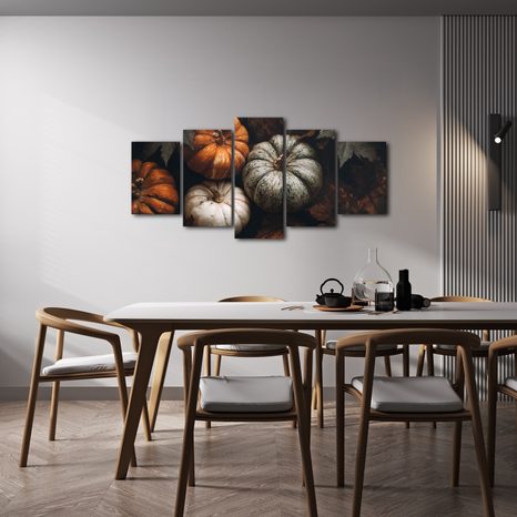 5-DÍLNÝ OBRAZ PODZIMNÍ DÝŇOVÁ SKLIZEŇ - OBRAZY ZÁTIŠÍ - OBRAZY