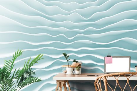 TAPÉTA ORIGAMI MOTÍVUMMAL TÜRKIZ SZÍNBEN - TAPÉTÁK - 🔥 TELJES KIÁRUSÍTÁS