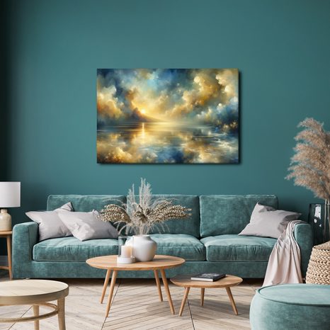 OBRAZ SLUNEČNÍ PAPRSKY NA VODĚ - OBRAZY VÝCHOD A ZÁPAD SLUNCE - OBRAZY