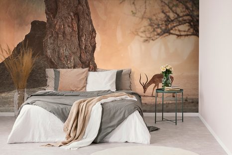 FOTOTAPETE AFRIKANISCHE ANTILOPE - TAPETEN MIT NATURMOTIVEN - TAPETEN