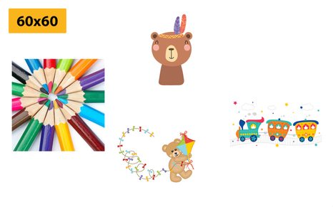 SET OBRAZŮ V ZÁBAVNÉM BAREVNÉM PROVEDENÍ - SESTAVY OBRAZŮ - OBRAZY