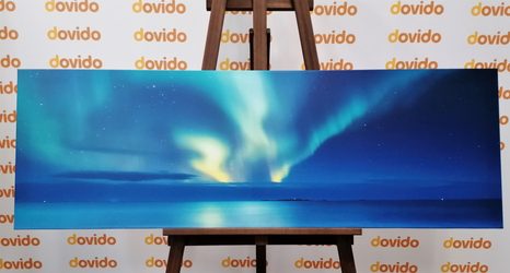 OBRAZ ZORZA POLARNA NAD OCEANEM - OBRAZY KOSMOSU I GWIAZD - OBRAZY