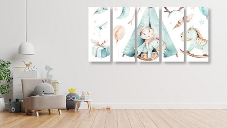 5-DIELNY OBRAZ PRE CHLAPČEKA - DETSKÉ OBRAZY - OBRAZY