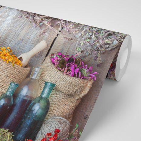 FOTOTAPETA LÉČIVÉ BYLINKY - TAPETY JÍDLA A NÁPOJE - TAPETY